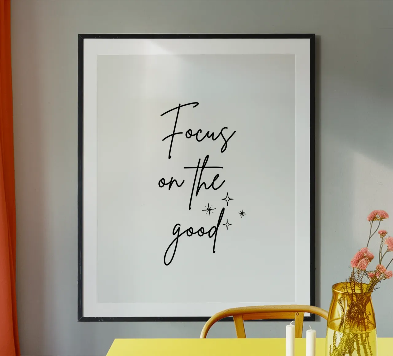 Zitat: Focus on the good. carta hahnemühle da designsbysophia