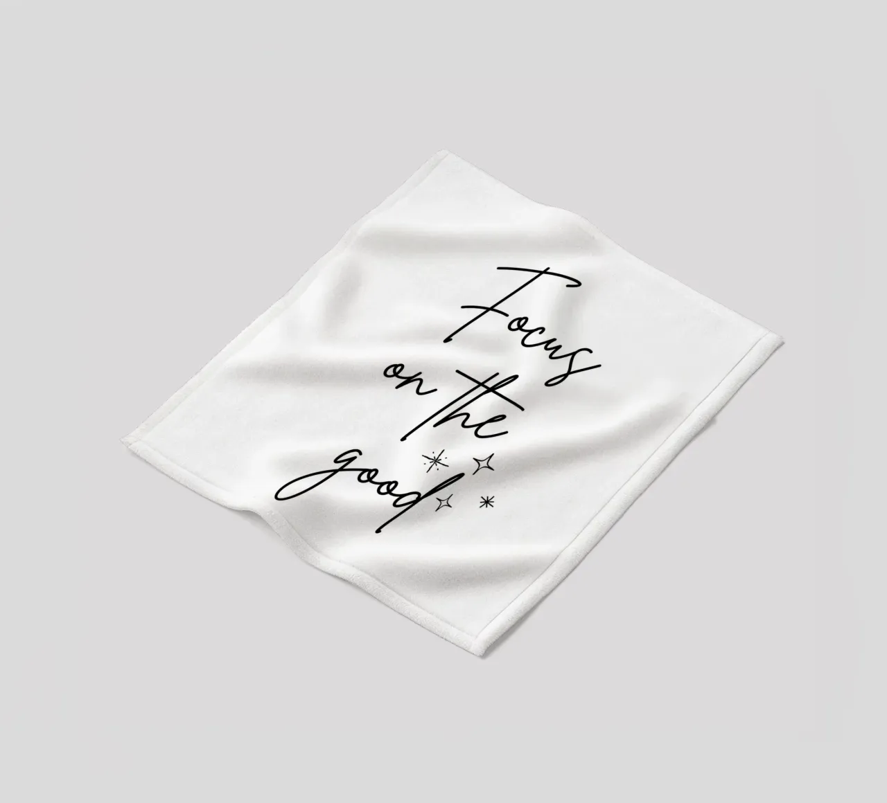 Zitat: Focus on the good. coperta in pile da designsbysophia