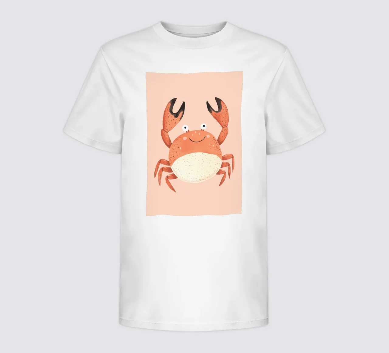 Crab Print, Nursery , Children's Wall Art, Pastel Art kids t-shirt by Little Lola