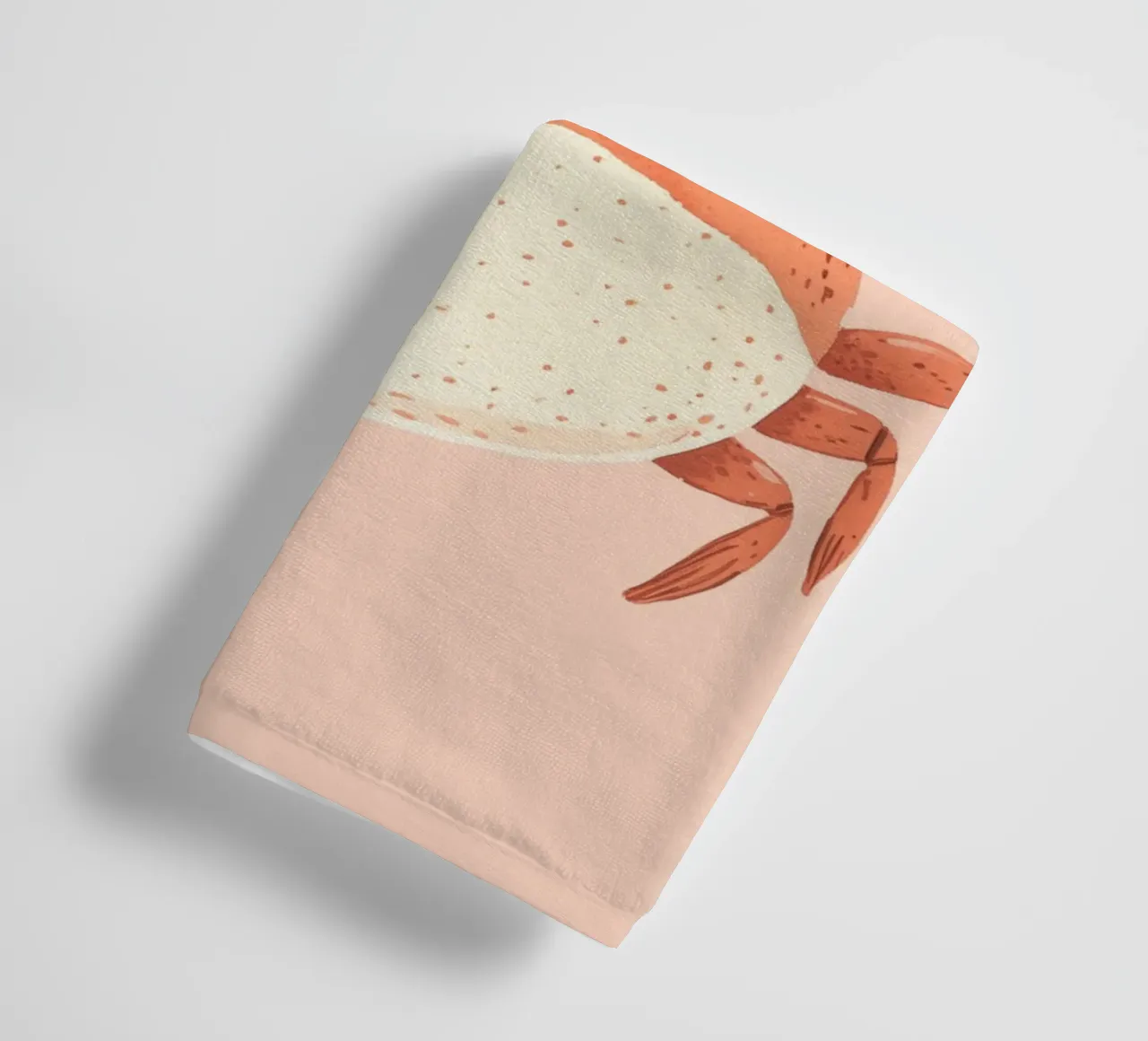 Crab Print, Nursery , Children's Wall Art, Pastel Art towel by Little Lola