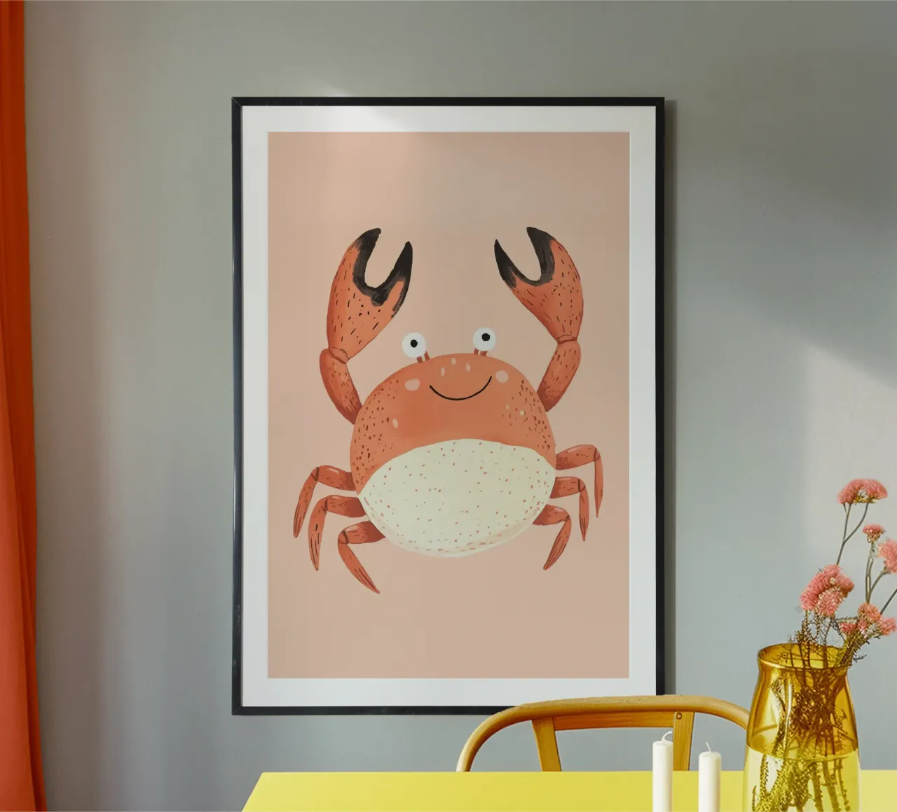 Stampa di granchi, cameretta, arte murale per bambini, arte pastello poster da Little Lola