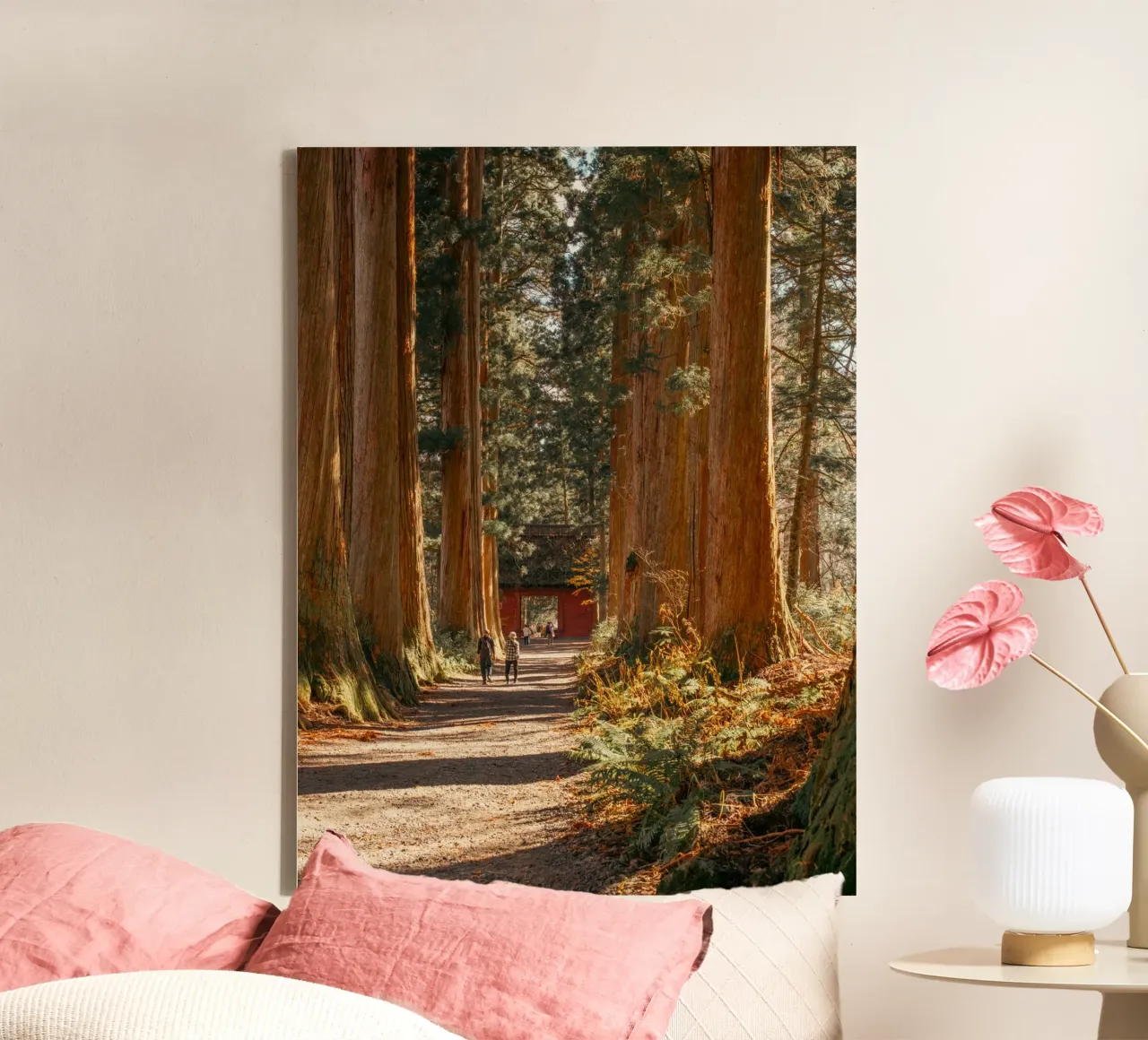 Togakushi Shrine Cedar Tree Tunnel - Nagano, Japan canvas with Floater frame by Marcel Bisig