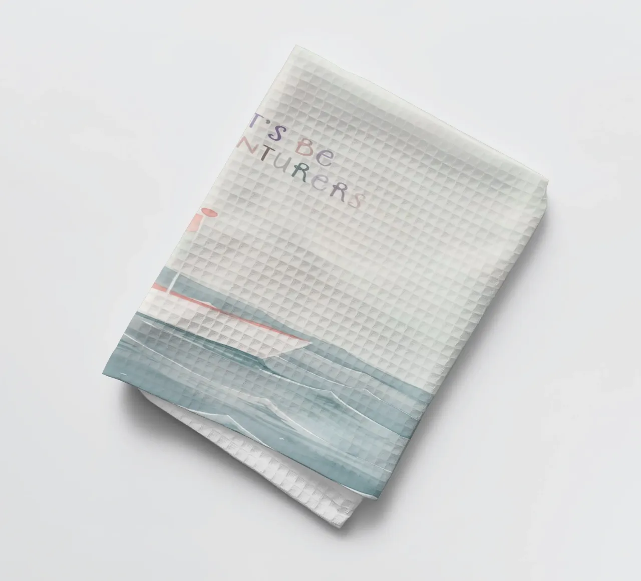 Adventure Print for Kids Nursery, Sail Boat Print tea towel by Little Lola