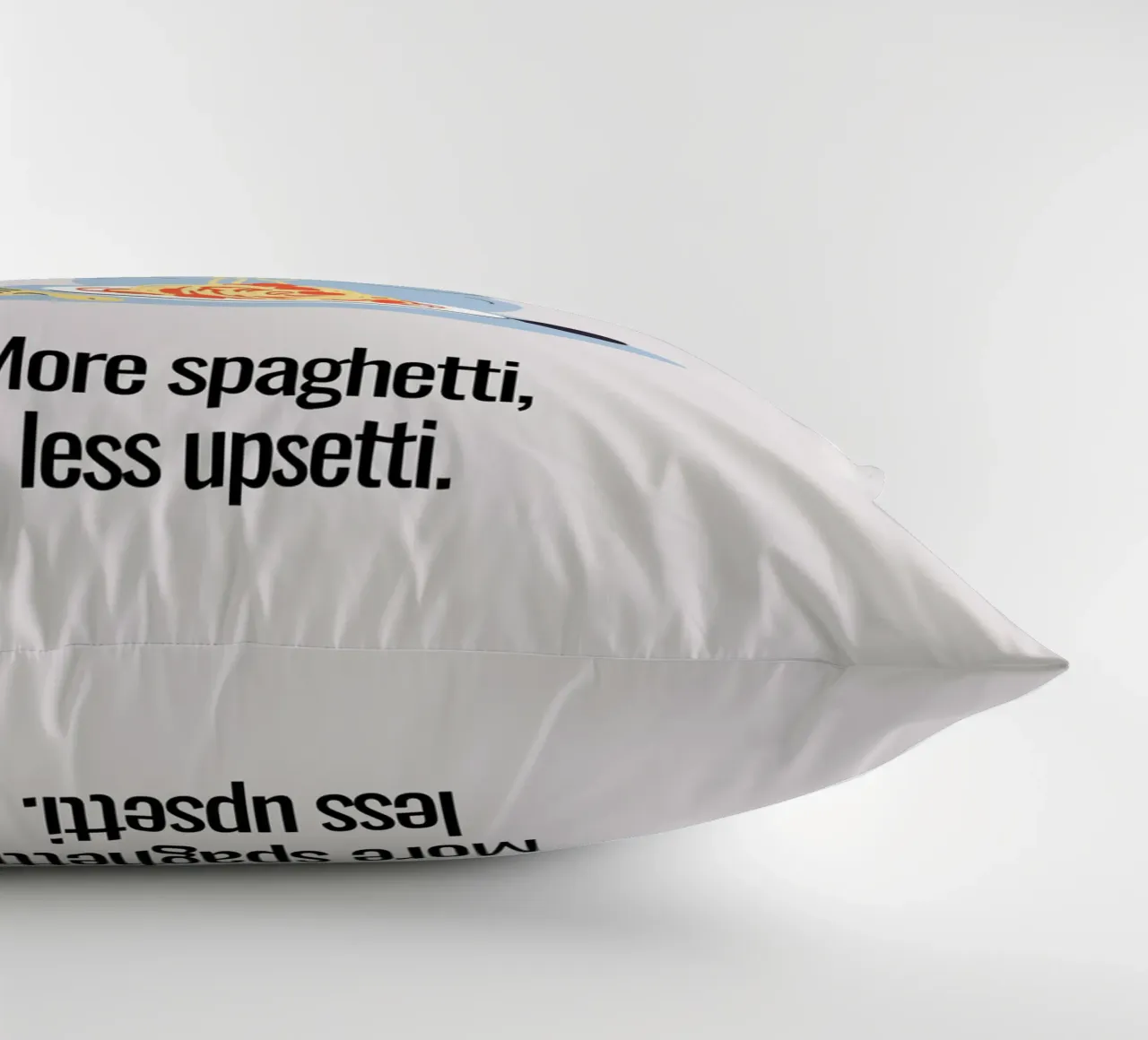 Katze: More spaghetti, less upsetti. cuscino da designsbysophia