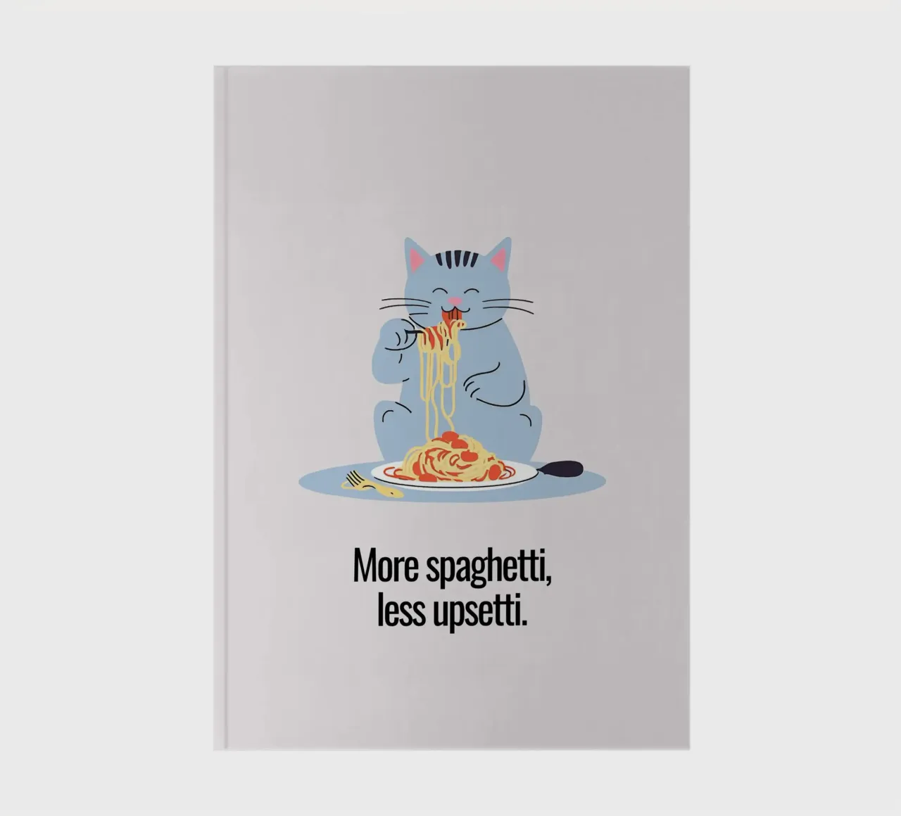 Katze: More spaghetti, less upsetti. notebook by designsbysophia