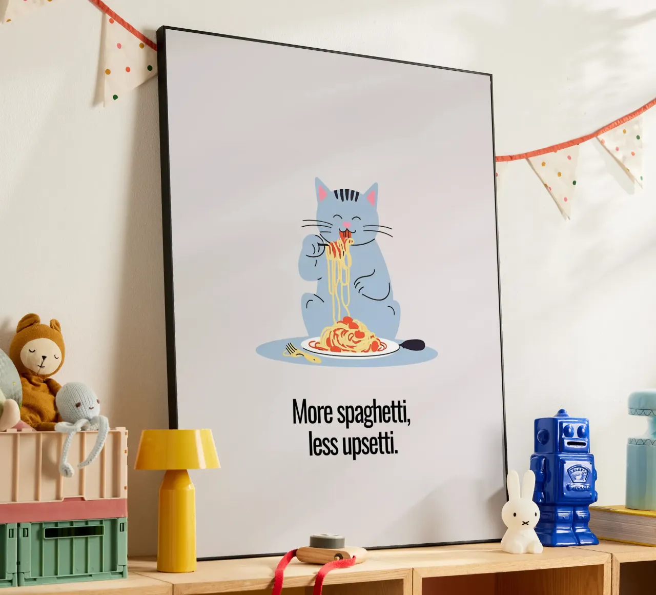 Katze: More spaghetti, less upsetti. forex plate by designsbysophia