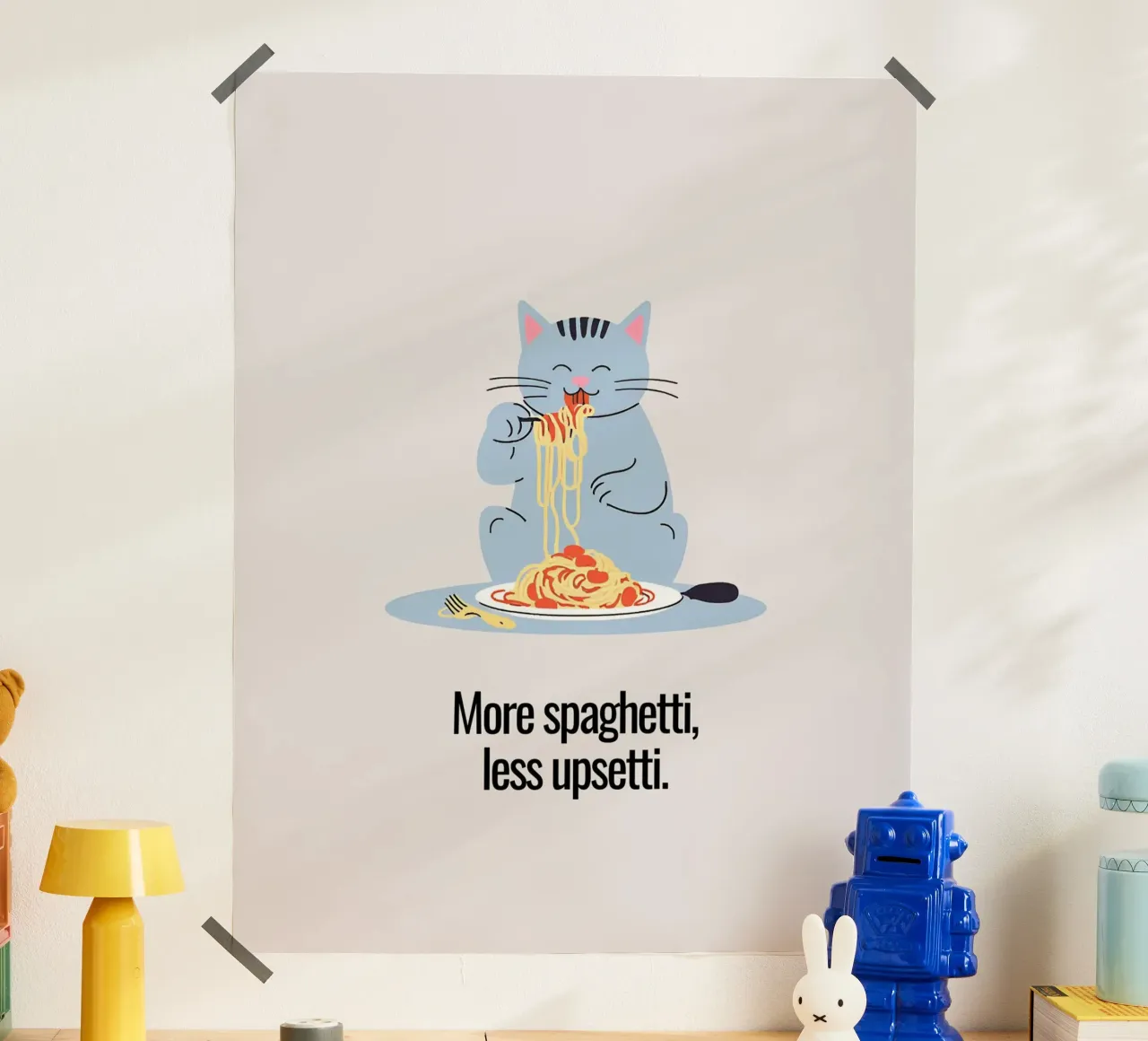 Katze: More spaghetti, less upsetti. hahnemühle by designsbysophia