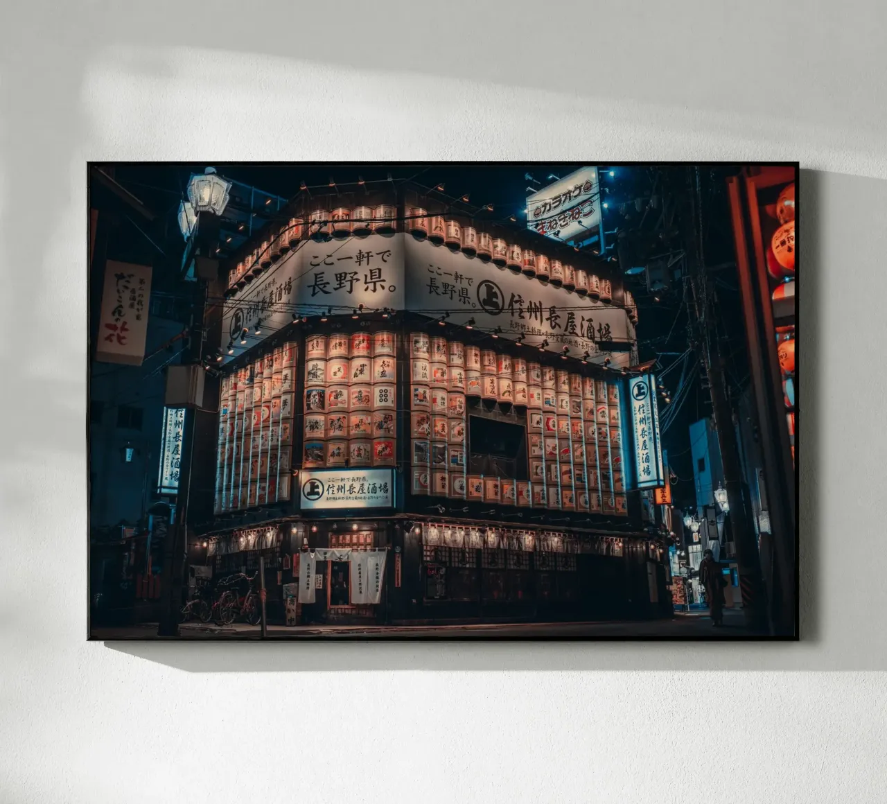 Nagano City Neon Night, Japan acrylic glass by Marcel Bisig