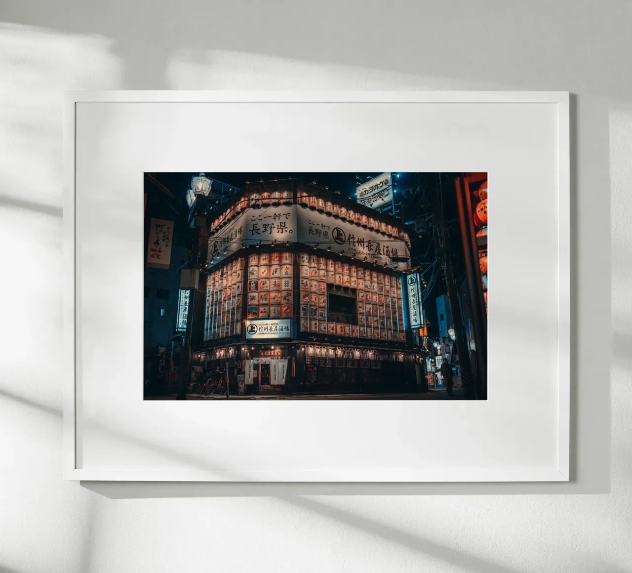 Nagano City Neon Night, Japan hahnemühle by Marcel Bisig