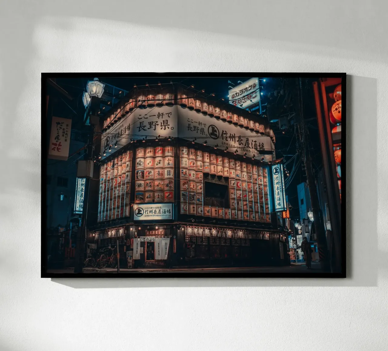 Nagano City Neon Night, Japan hahnemühle by Marcel Bisig