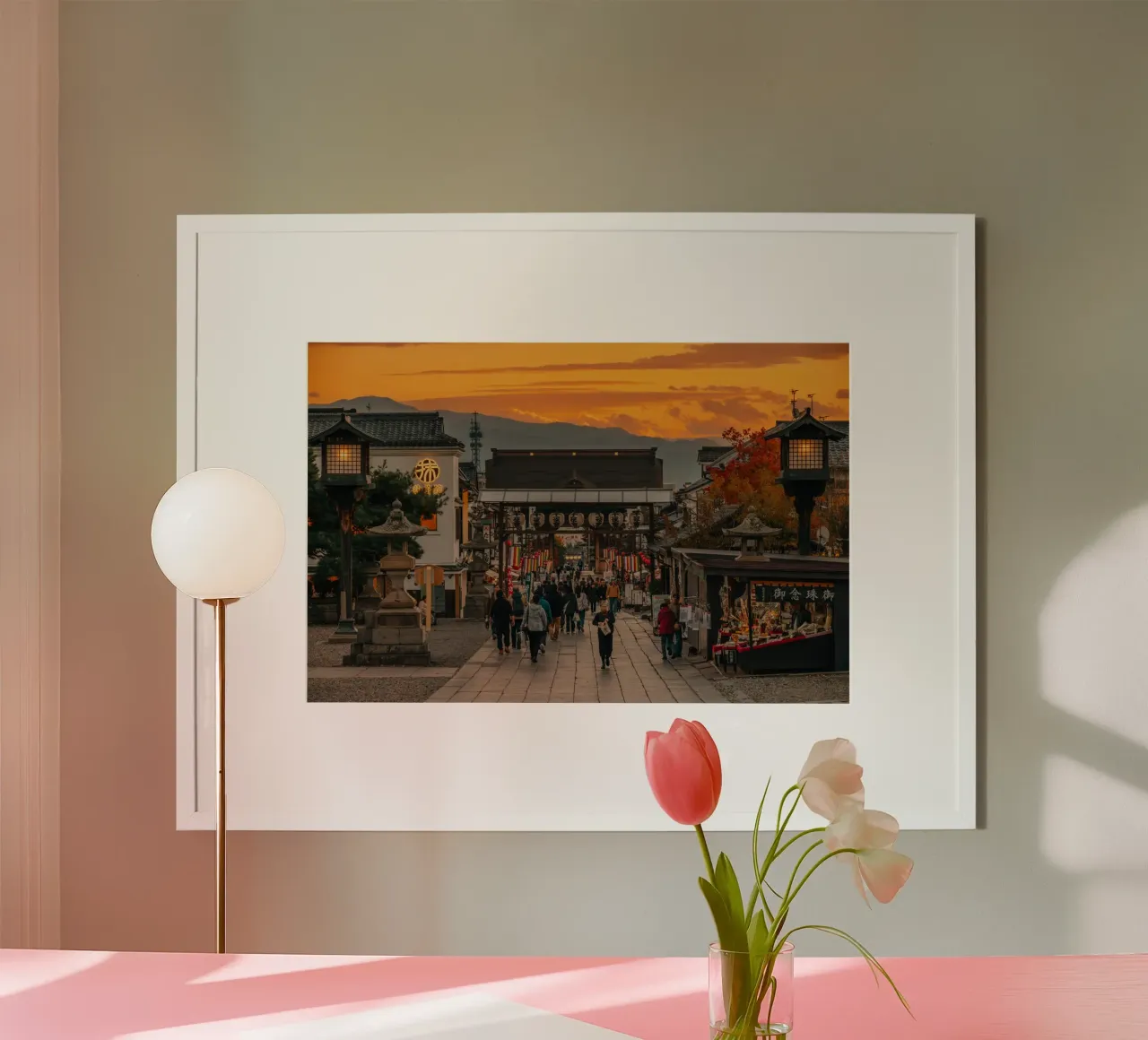 Tramonto d'autunno a Nagano, Giappone carta hahnemühle da Marcel Bisig