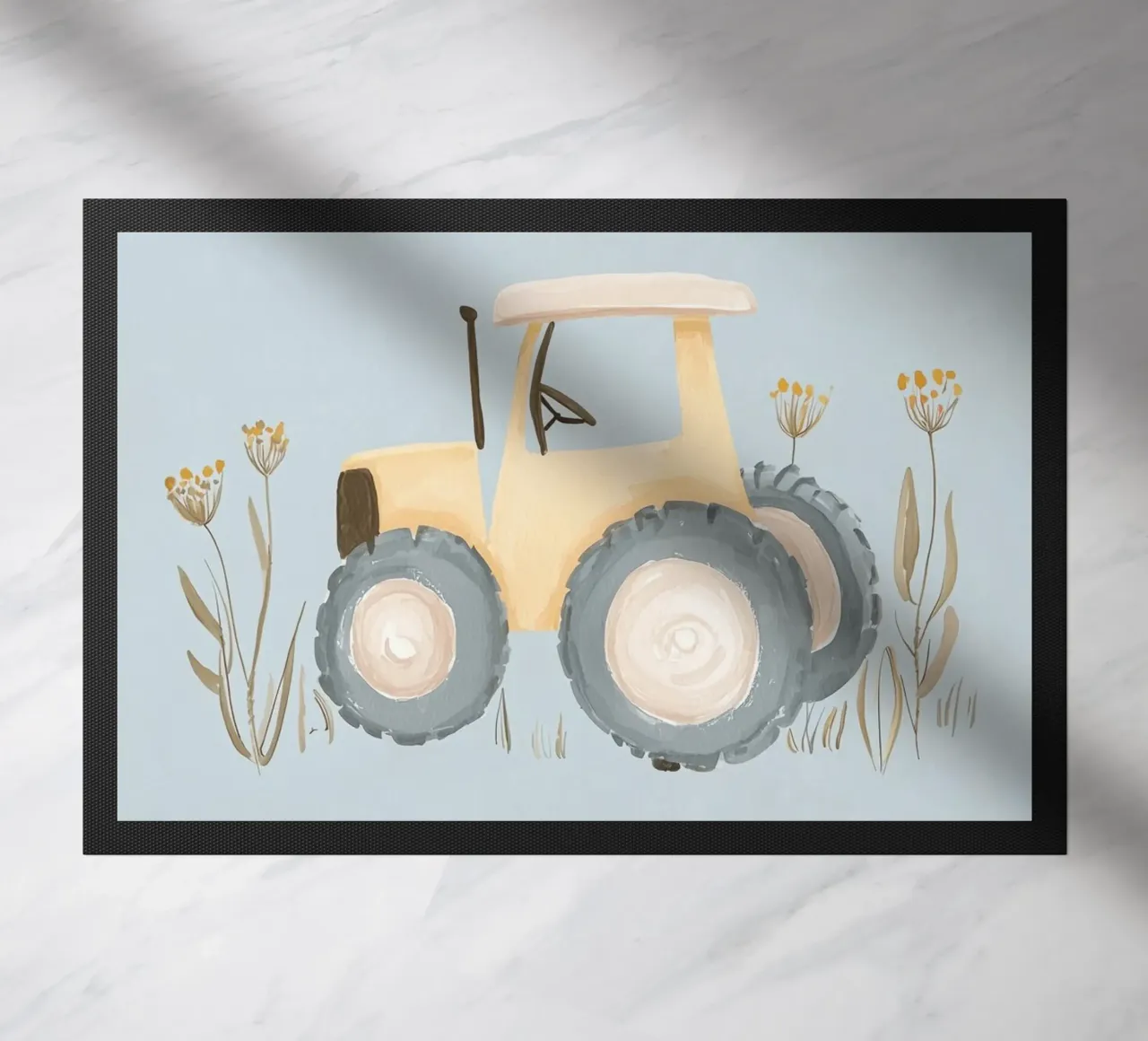 Stampa per cameretta dei ragazzi, illustrazione di trattore e api, arte per bambini zerbino da Little Lola