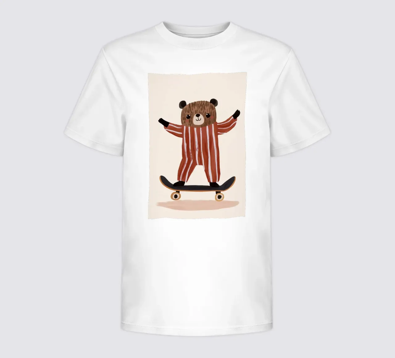 Bär Skateboarding Illustration, Kinderzimmer Design Kinder T-Shirt von Little Lola