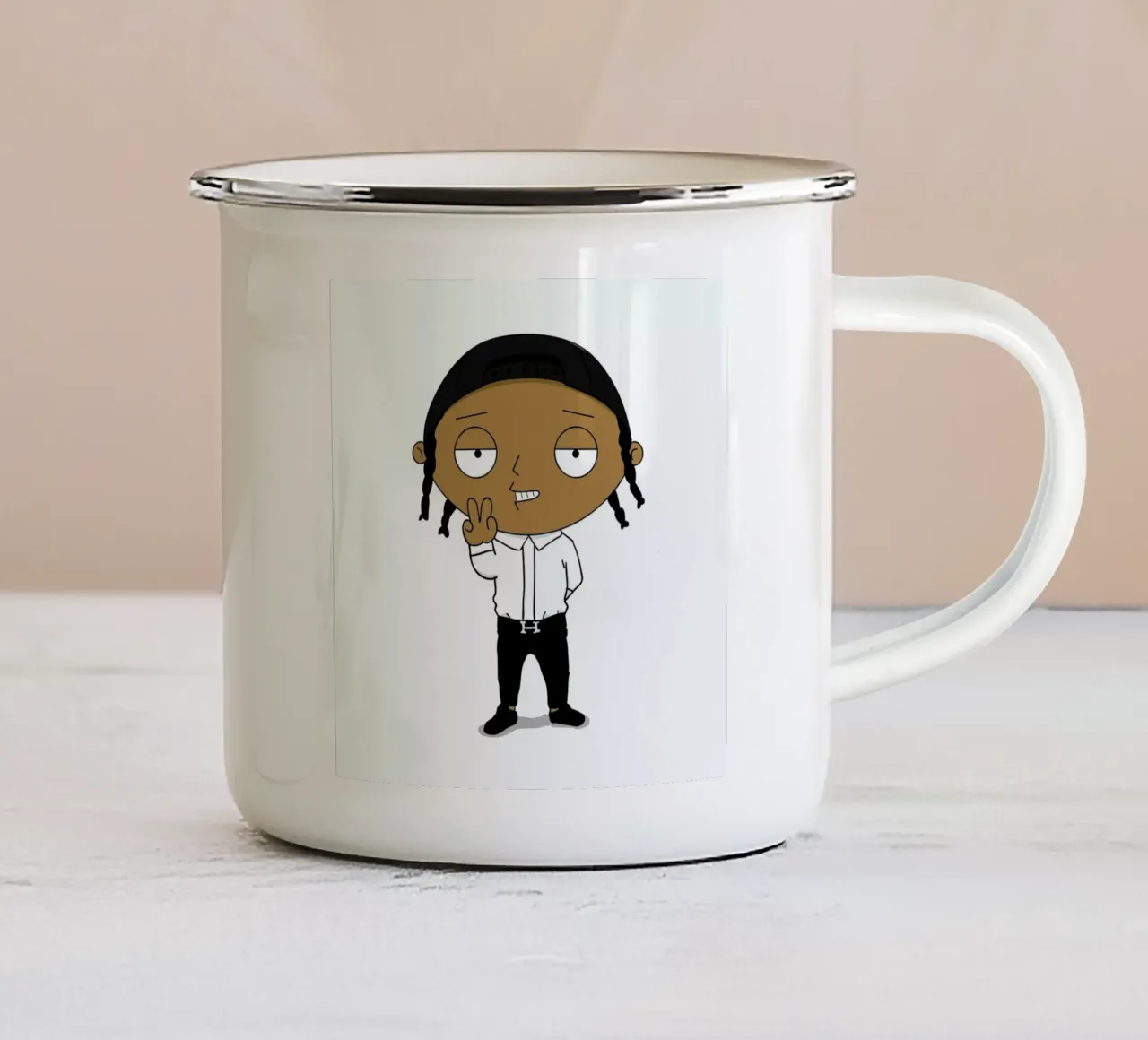 ASAP Stewie tazza in smalto da Zhi Yun Zhang