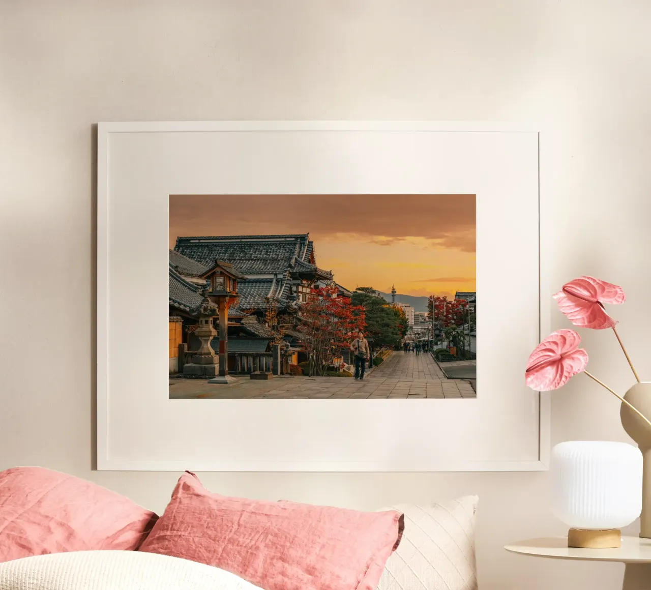Tramonto d'autunno a Nagano, Giappone carta hahnemühle da Marcel Bisig