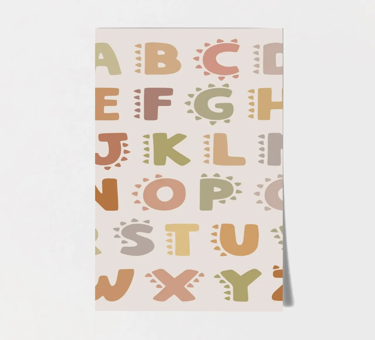 Alfabet print, kinderen speelkamer decor, educatieve kunst stickervel van Little Lola