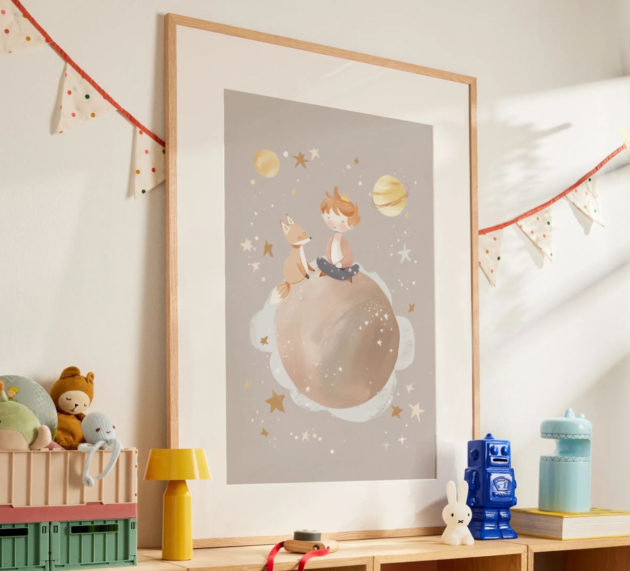 Nursery Print, Planet Space Illustration, Celestial Print Poster von Little Lola