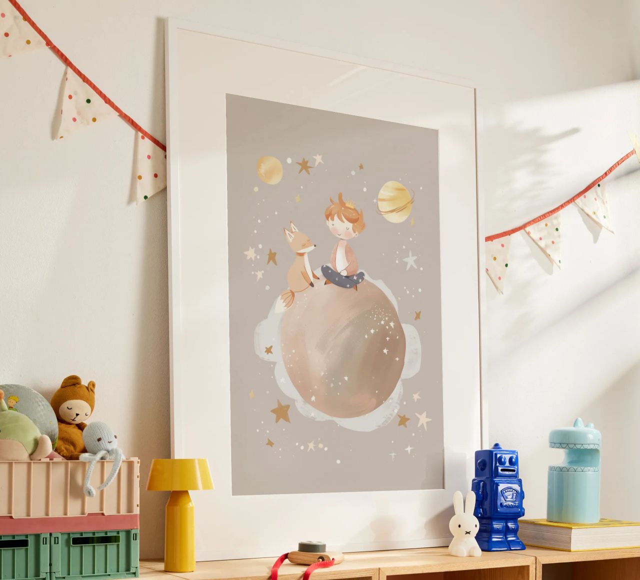 Nursery Print, Planet Space Illustration, Celestial Print Poster von Little Lola