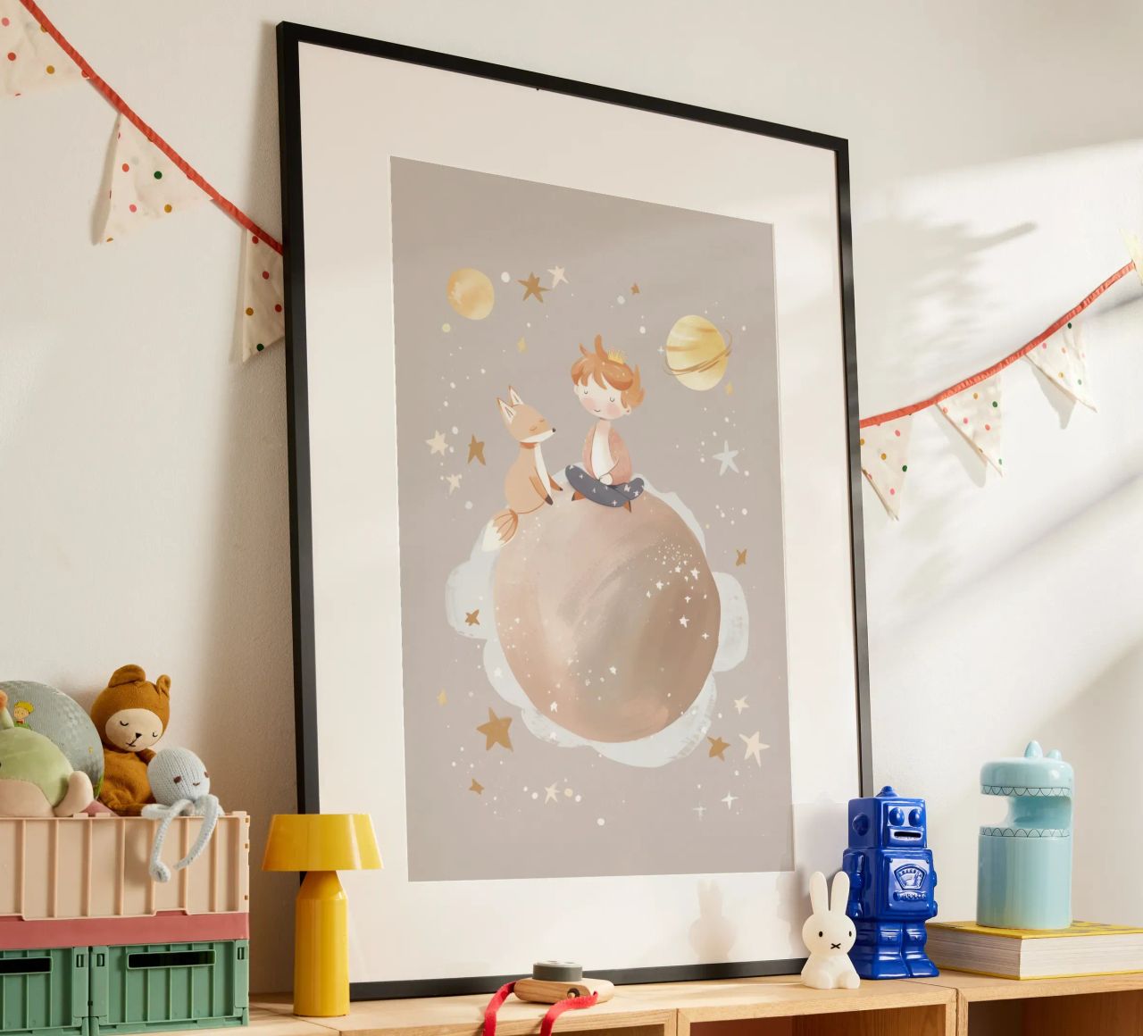 Nursery Print, Planet Space Illustration, Celestial Print Poster von Little Lola