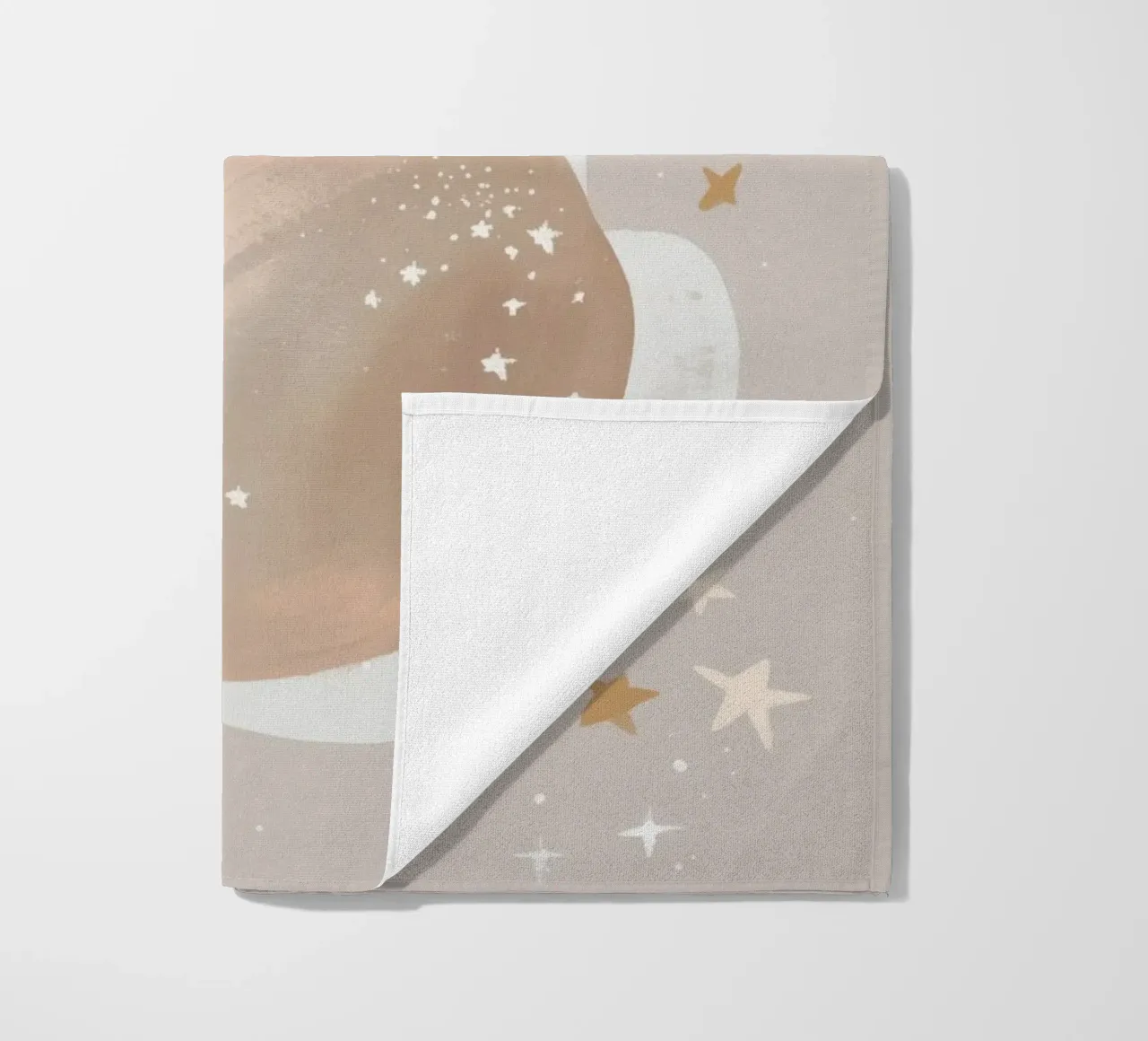 Nursery Print, Planet Space Illustration, Celestial Print beach towel by Little Lola