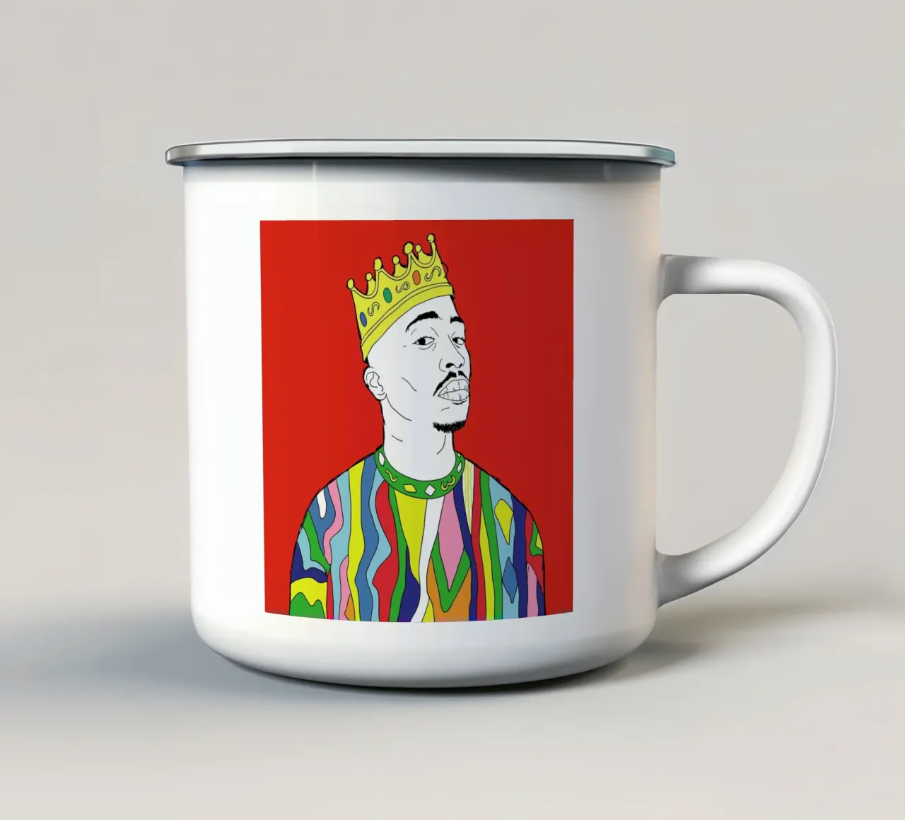 Doppelgänger Amaru tazza in smalto da Zhi Yun Zhang