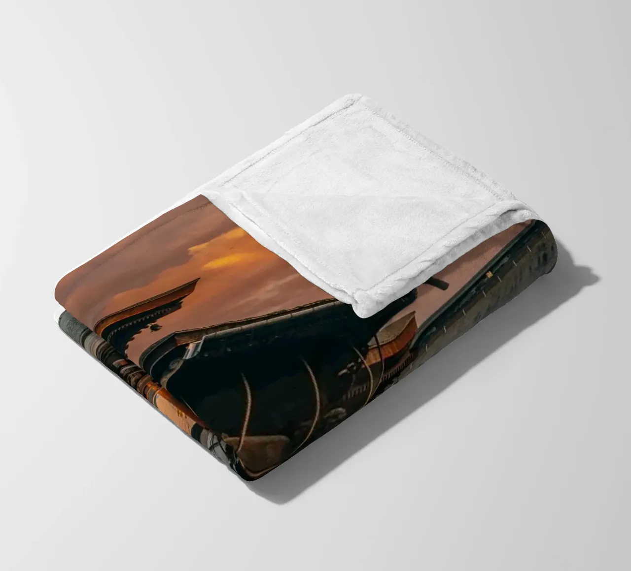 Zenkoji Temple Sunset in Nagano, Japan fleece blanket by Marcel Bisig
