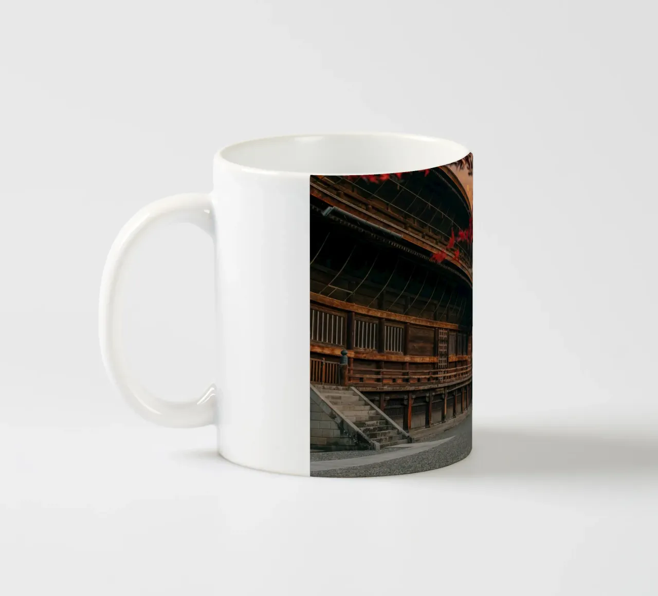 Tramonto del tempio Zenkoji a Nagano, Giappone tazza in ceramica da Marcel Bisig