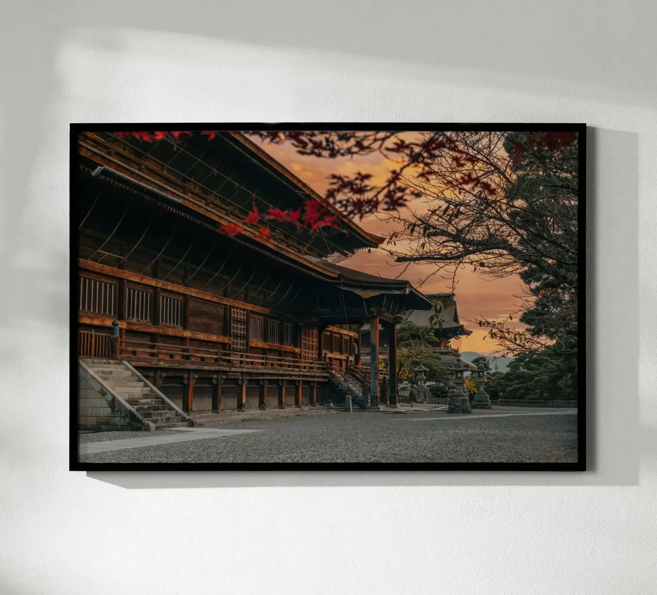 Zenkoji Temple Sunset in Nagano, Japan poster by Marcel Bisig