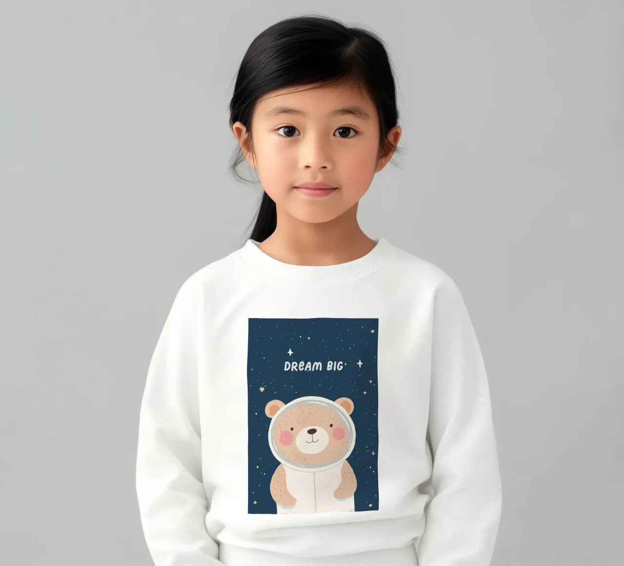 Orso nello spazio Illustrazione Affermazione positiva per bambini felpa bambino da Little Lola