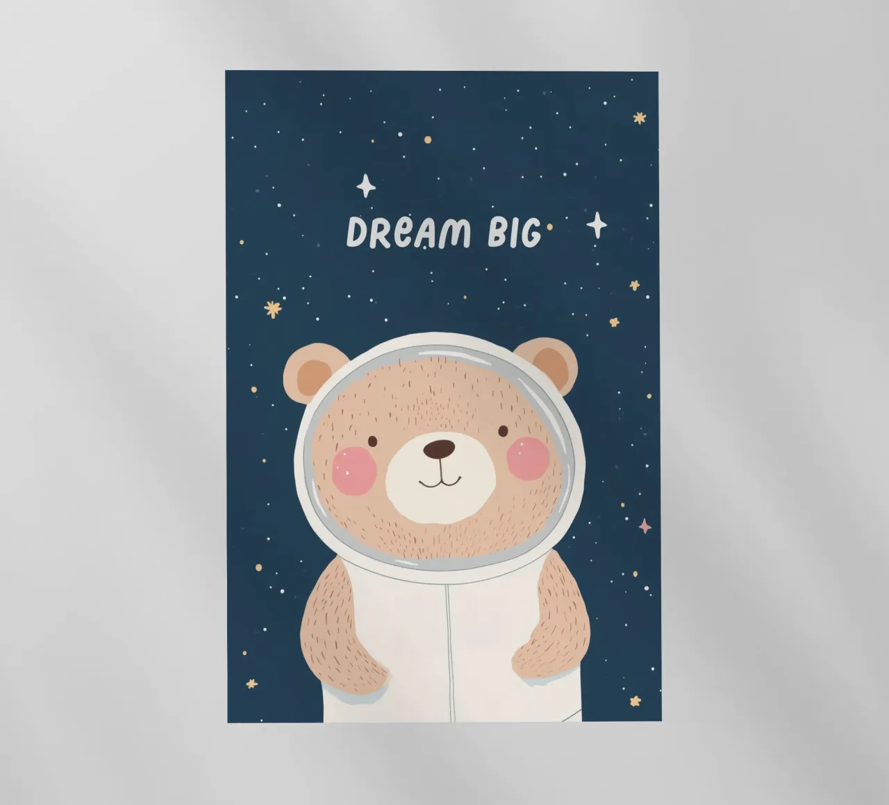 Orso nello spazio Illustrazione Affermazione positiva per bambini pellicola backlit da Little Lola
