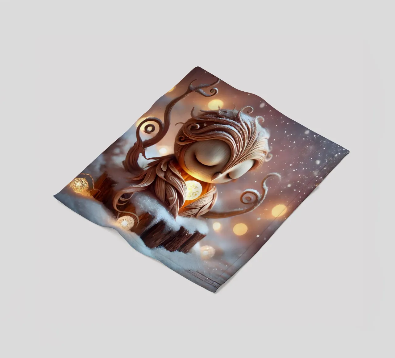 Twiglet fleece blanket by Twinkle Art Studio