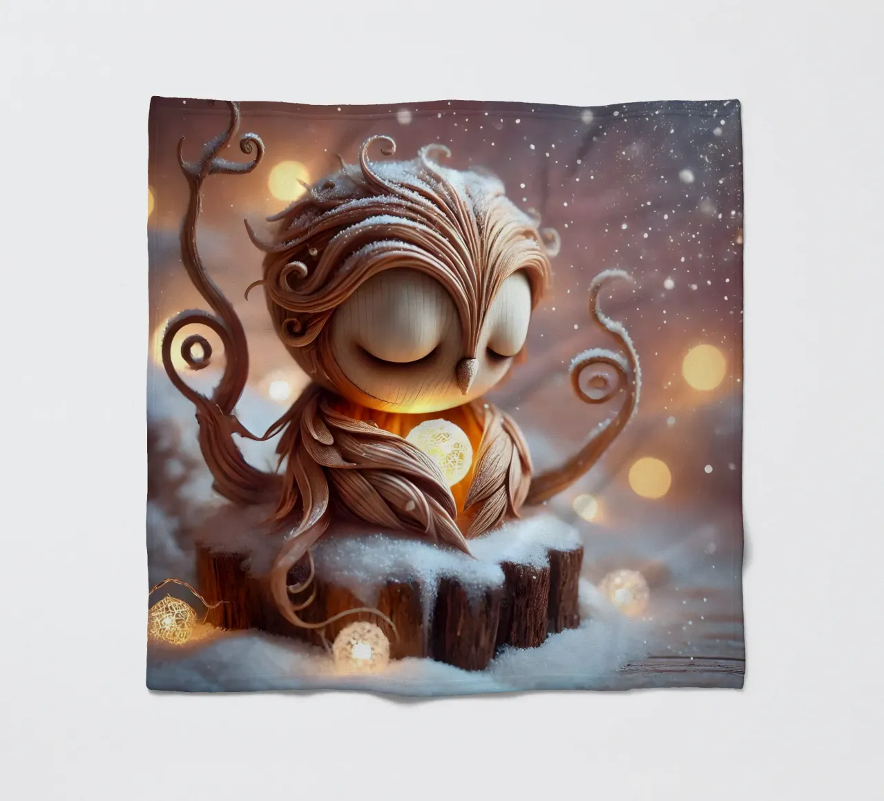 Twiglet fleece blanket by Twinkle Art Studio
