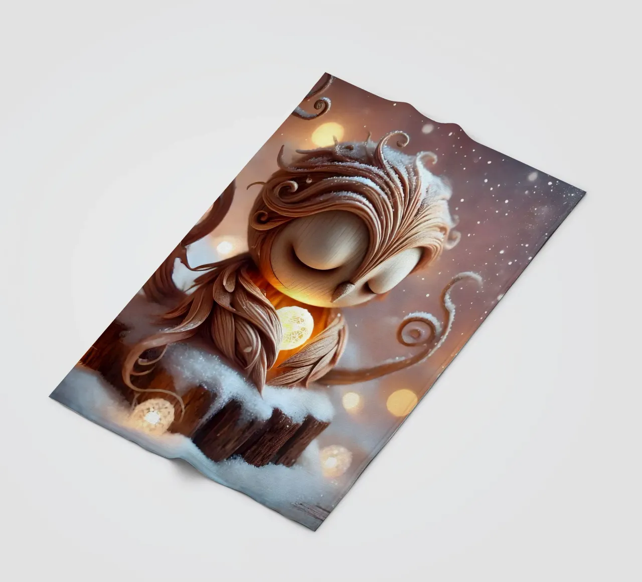 Twiglet fleece blanket by Twinkle Art Studio