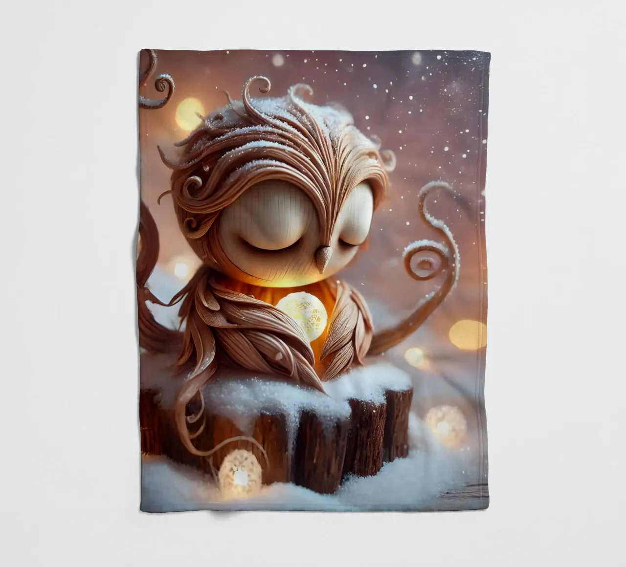 Twiglet fleece blanket by Twinkle Art Studio