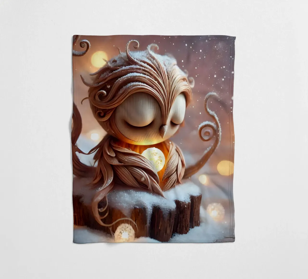 Twiglet fleece blanket by Twinkle Art Studio