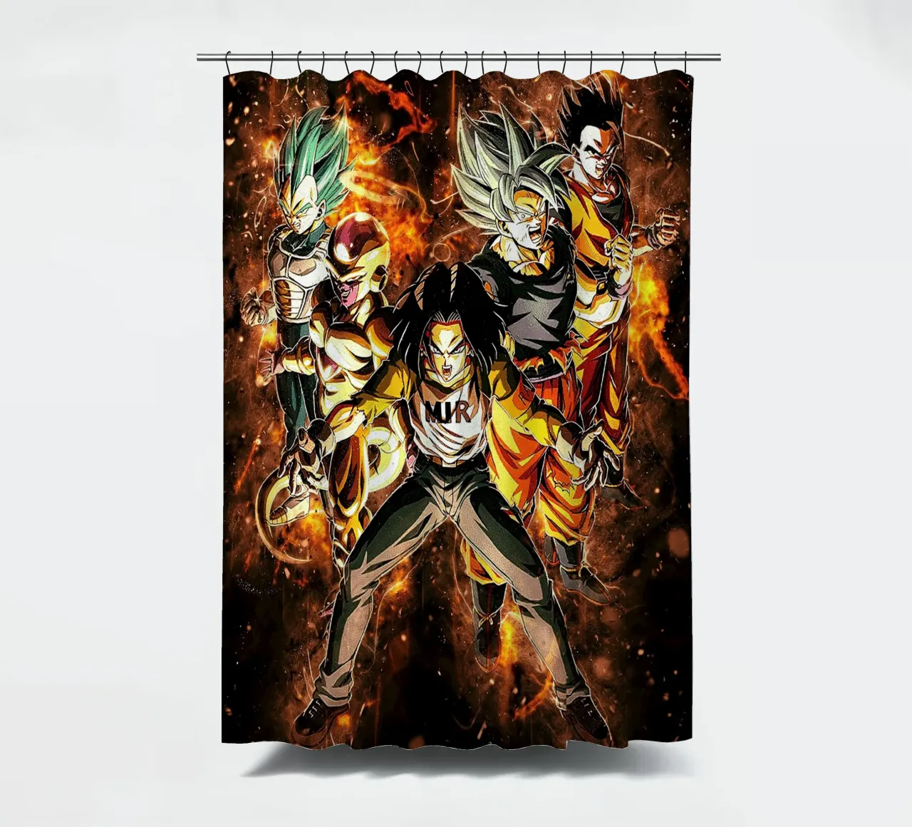 Android 17 tenda da doccia da Neonartstudio