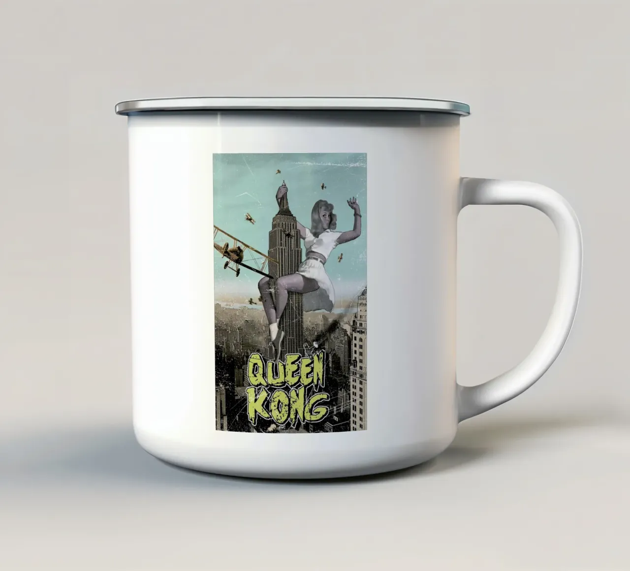 Queen Kong tazza in smalto da Olivier Marchand