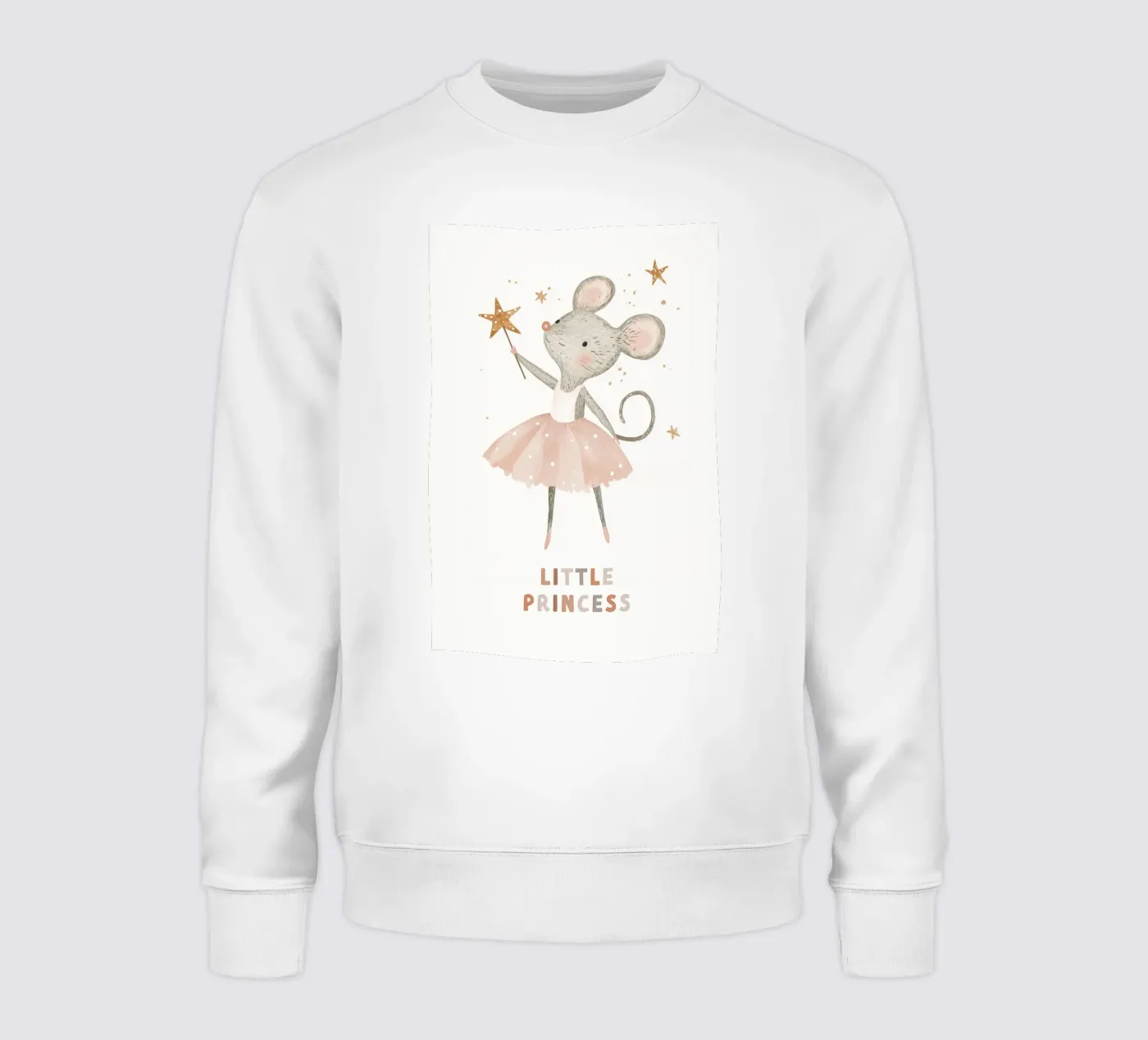 Poster della piccola principessa, stampa della ballerina del topo per la stanza dei bambini felpa da Little Lola