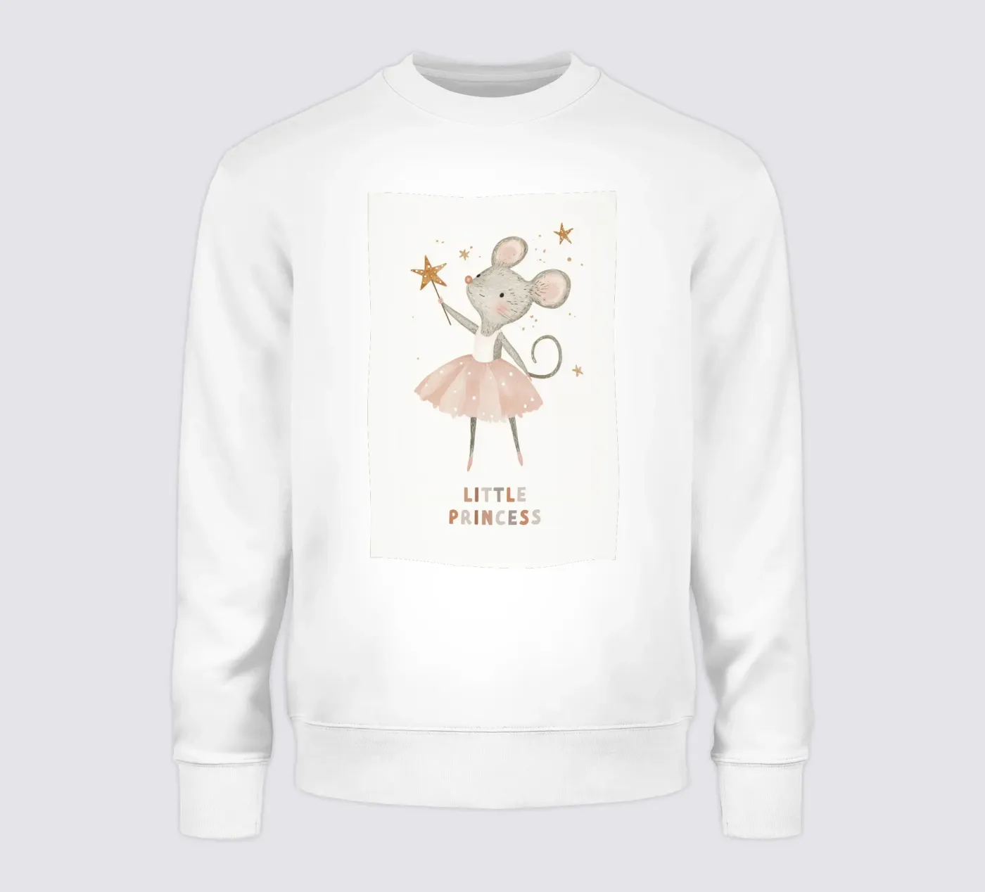 Poster della piccola principessa, stampa della ballerina del topo per la stanza dei bambini felpa da Little Lola
