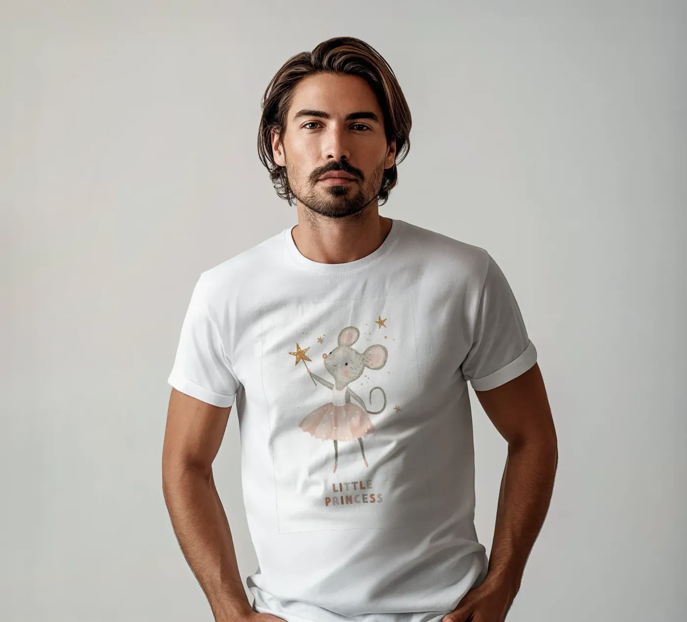 Poster della piccola principessa, stampa della ballerina del topo per la stanza dei bambini t-shirt da Little Lola
