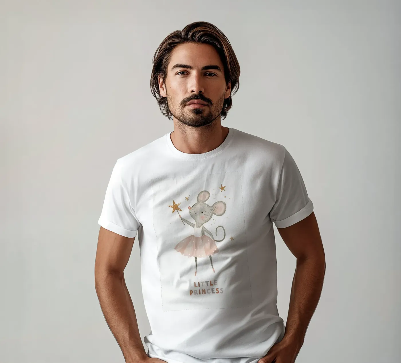 Poster della piccola principessa, stampa della ballerina del topo per la stanza dei bambini t-shirt da Little Lola