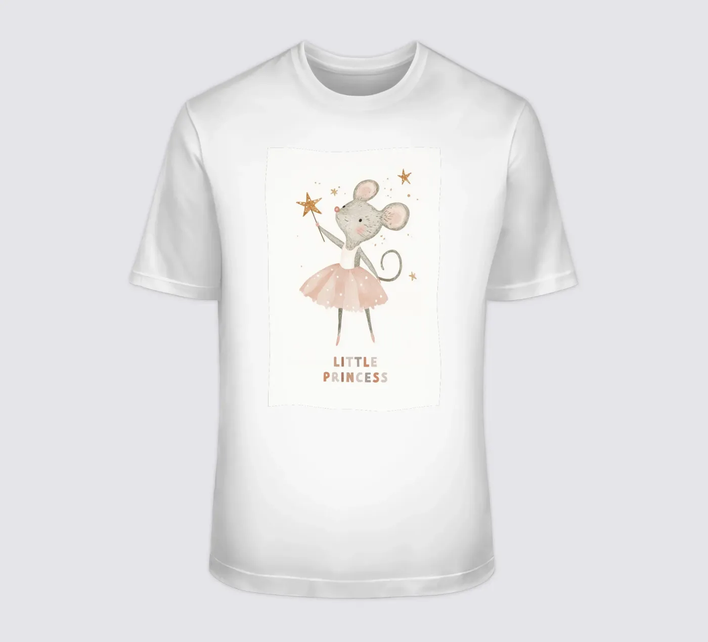 Poster della piccola principessa, stampa della ballerina del topo per la stanza dei bambini t-shirt da Little Lola