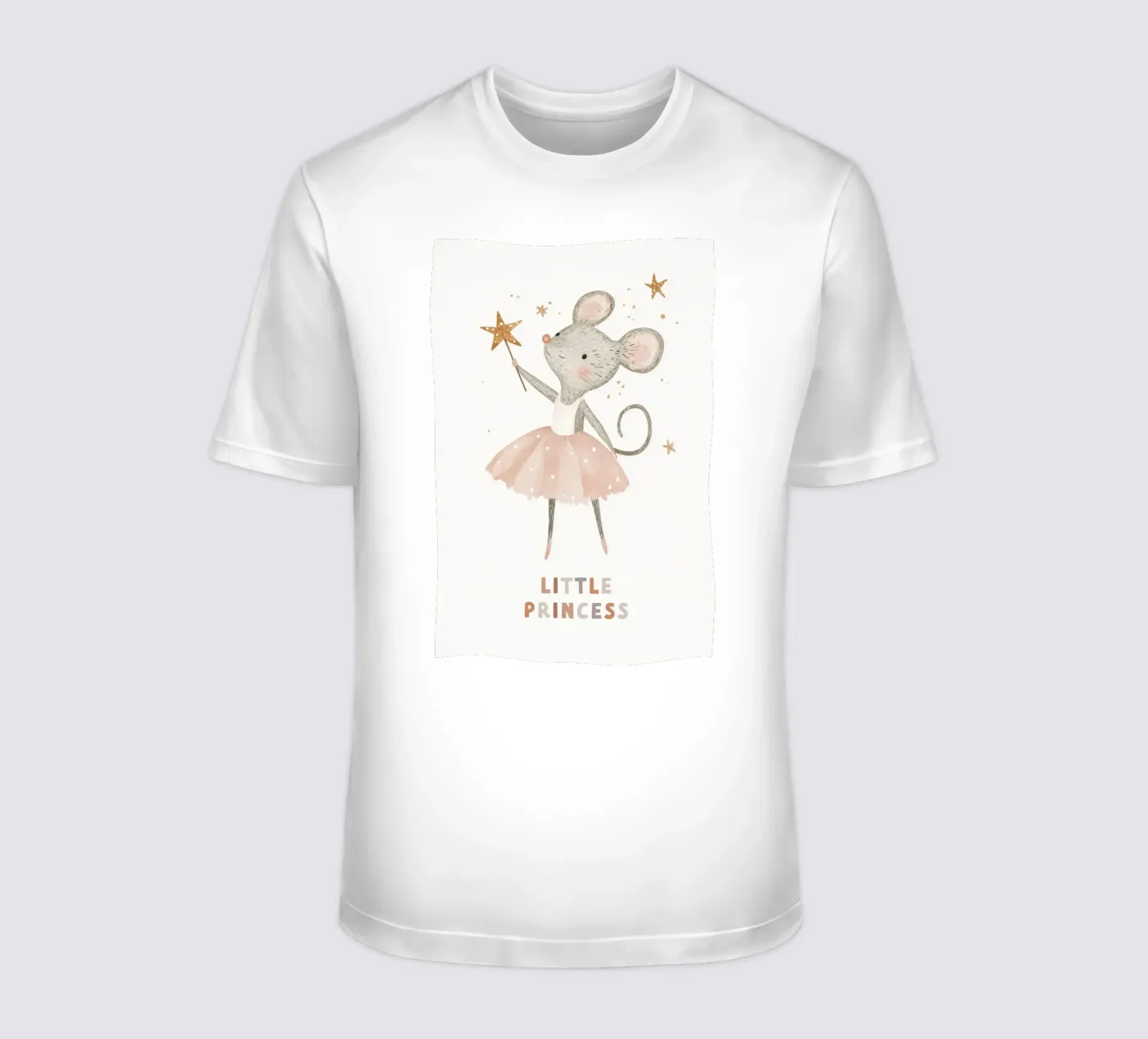 Poster della piccola principessa, stampa della ballerina del topo per la stanza dei bambini t-shirt da Little Lola