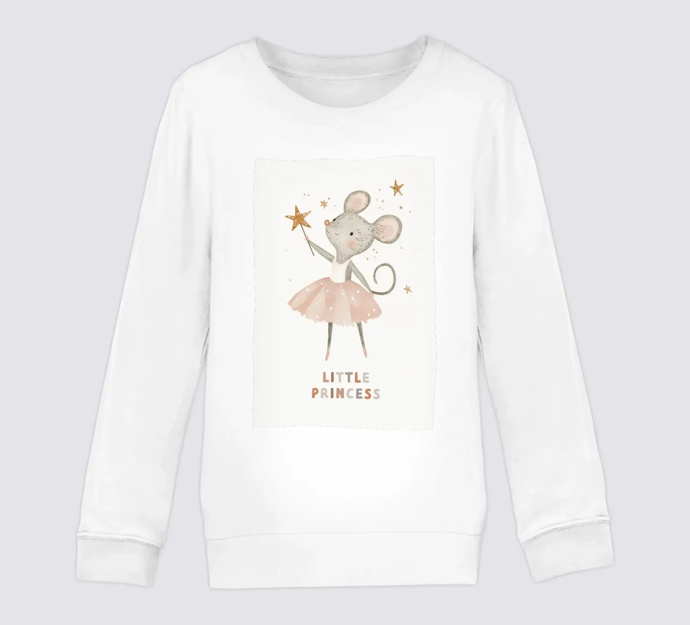 Poster della piccola principessa, stampa della ballerina del topo per la stanza dei bambini felpa bambino da Little Lola
