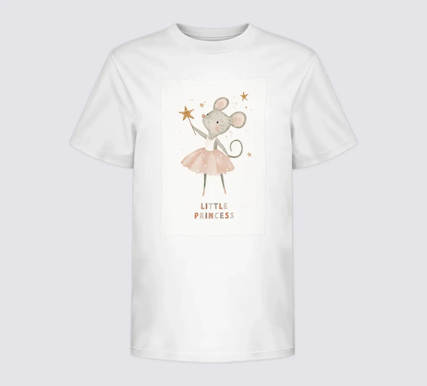 Poster della piccola principessa, stampa della ballerina del topo per la stanza dei bambini t-shirt bambini da Little Lola