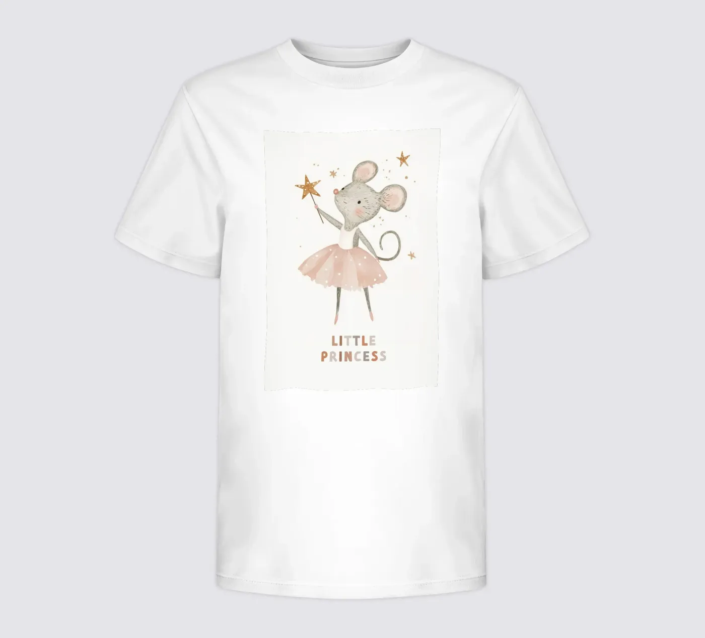 Poster della piccola principessa, stampa della ballerina del topo per la stanza dei bambini t-shirt bambini da Little Lola