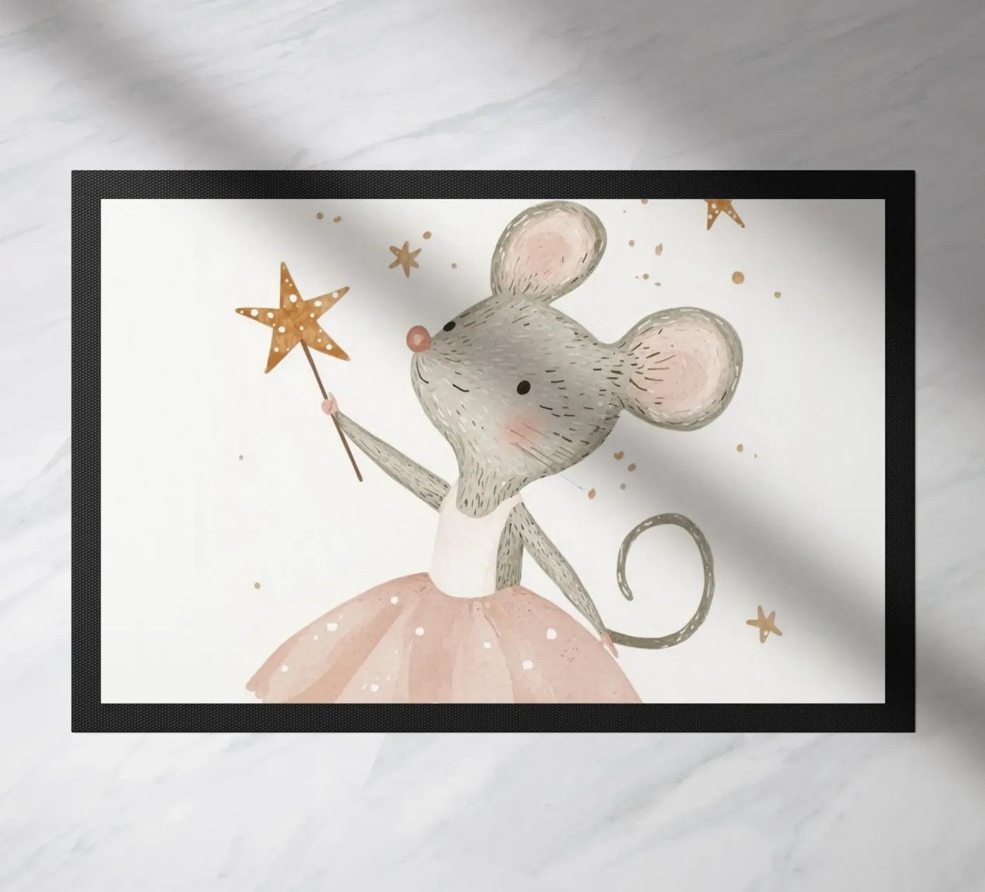 Poster della piccola principessa, stampa della ballerina del topo per la stanza dei bambini zerbino da Little Lola