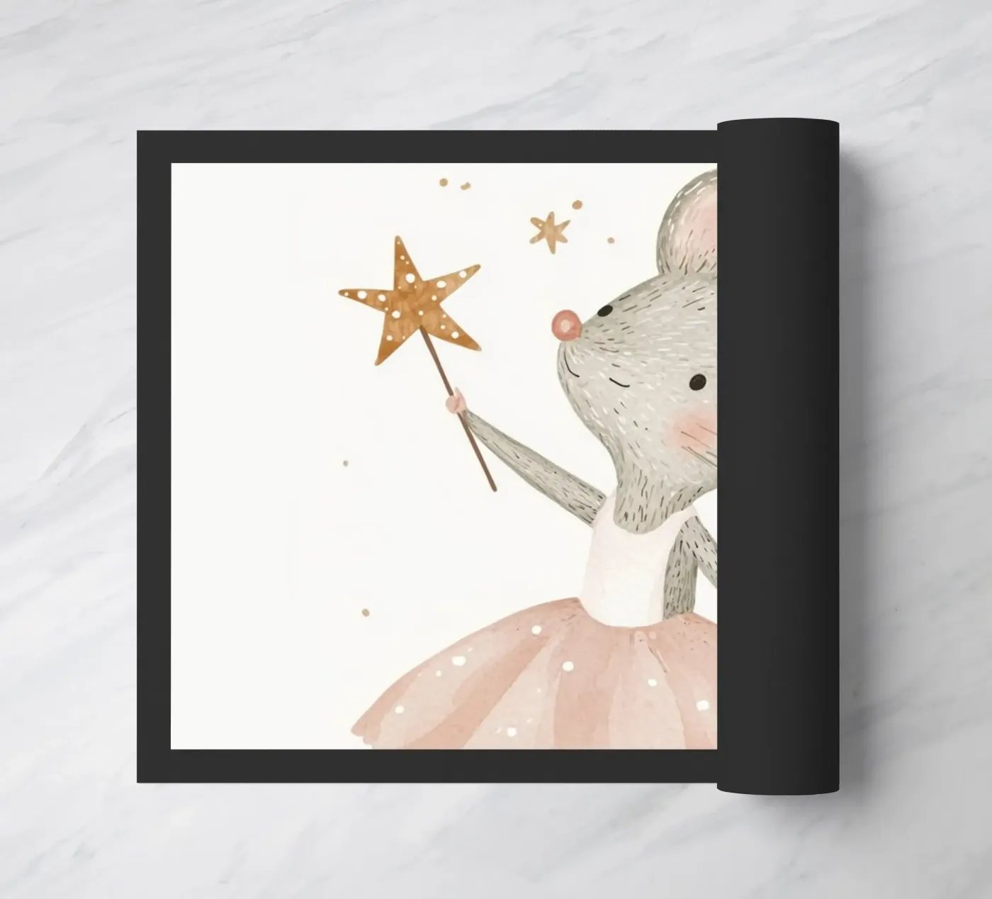 Poster della piccola principessa, stampa della ballerina del topo per la stanza dei bambini zerbino da Little Lola