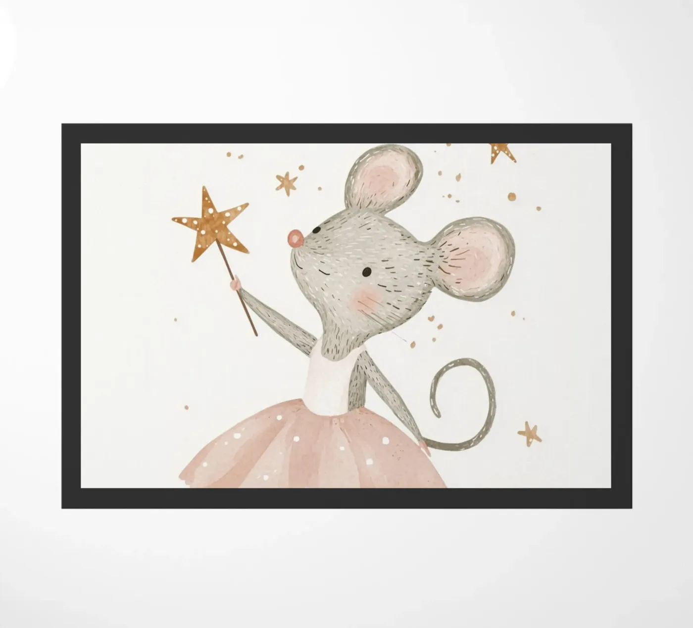 Poster della piccola principessa, stampa della ballerina del topo per la stanza dei bambini zerbino da Little Lola
