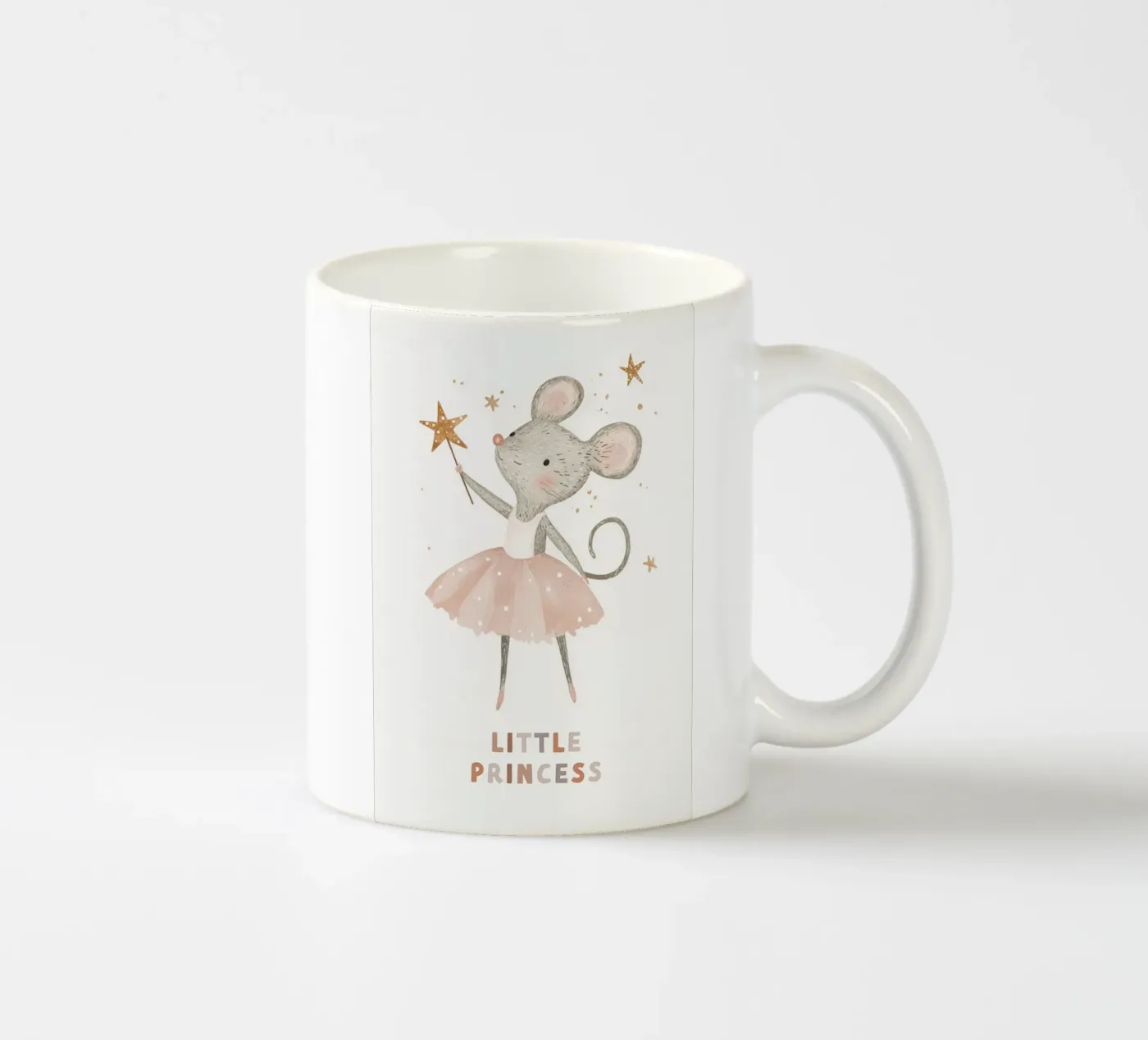 Poster della piccola principessa, stampa della ballerina del topo per la stanza dei bambini tazza in ceramica da Little Lola